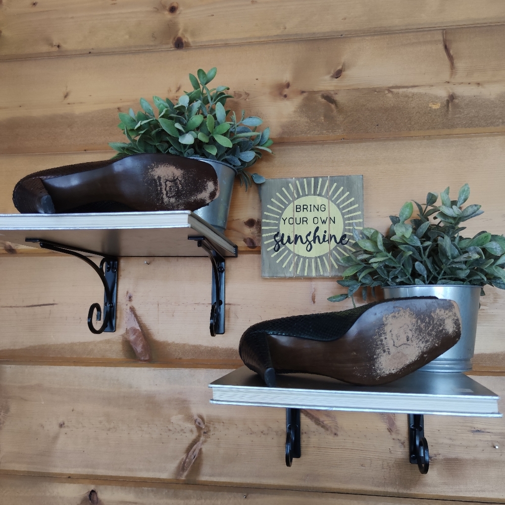 Stuart Weitzman Iridescent Snake Python Peep Toe … - image 3